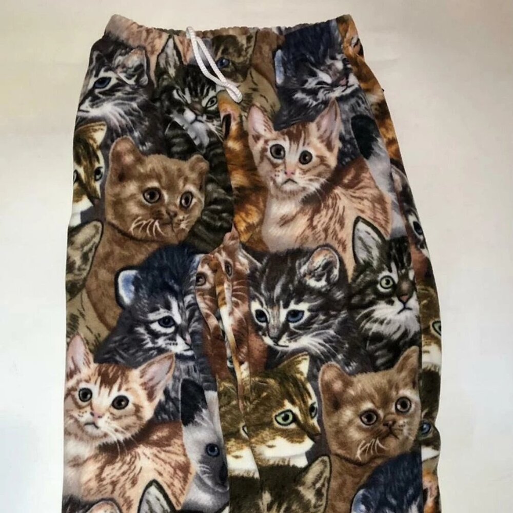 ZooFleece Cat Pants Cute Cats Kitty Meow Kitten Women's Sweats Bottoms M-3X